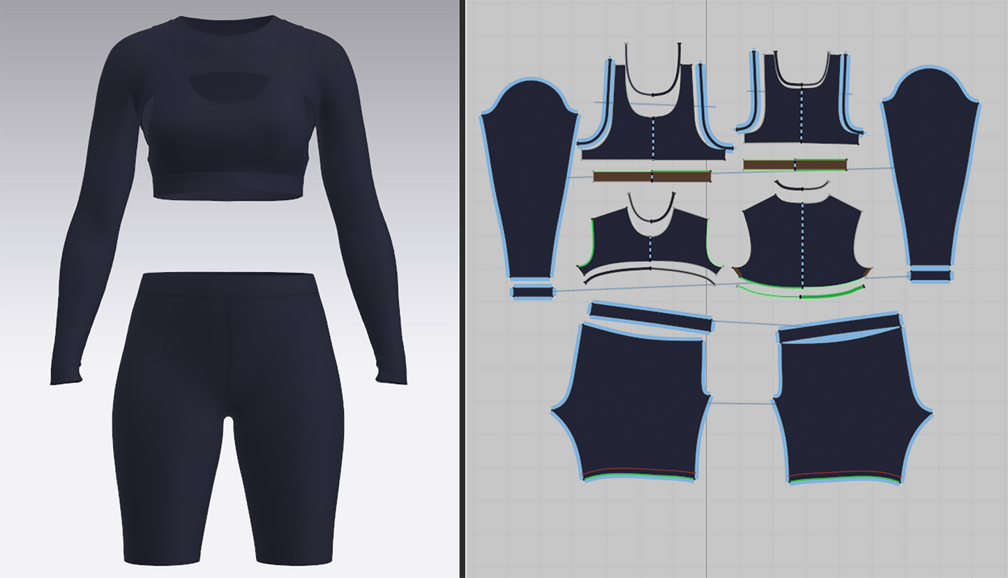 Gym Wear 3d Model Marvelous Designer-Clo3d-fbx-obj-Zprj