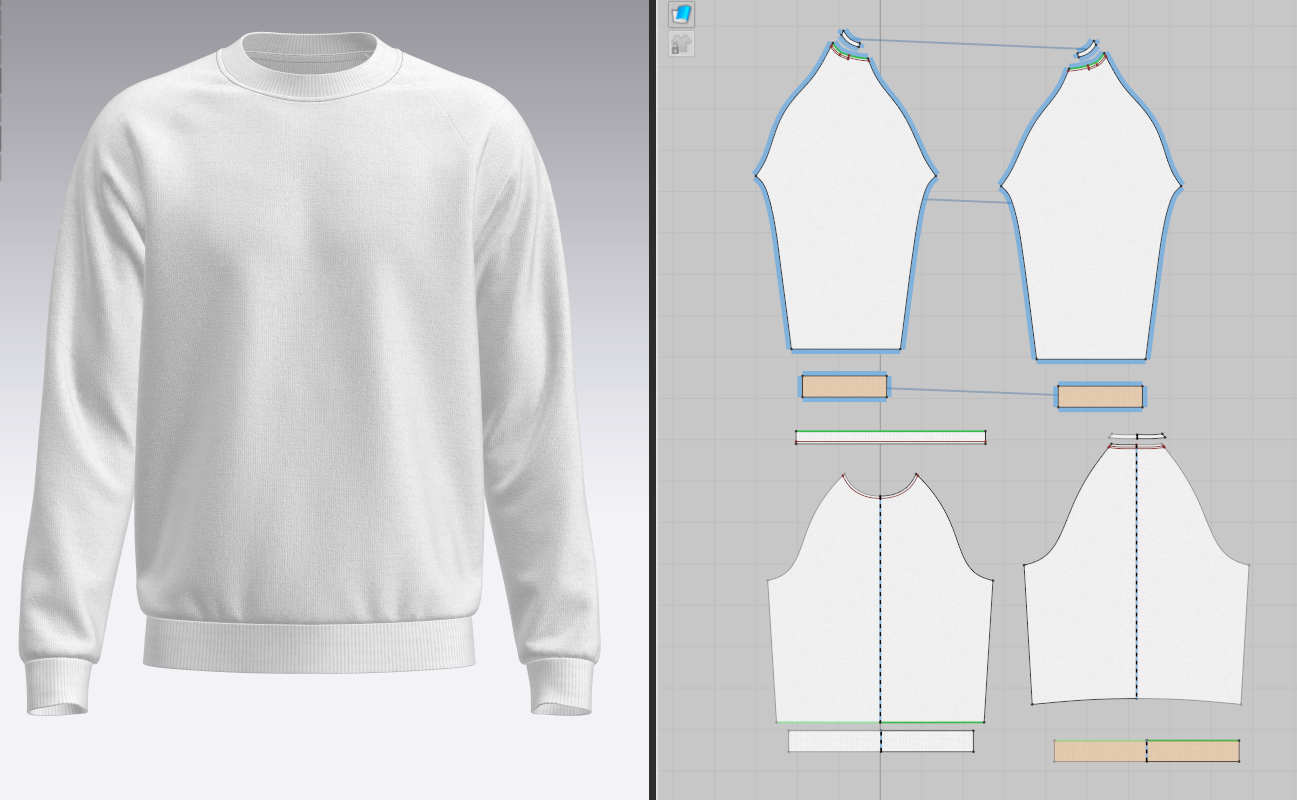 Men's Sweatshirt 3d Model Marvelous Designer-Clo3d-fbx-obj-Zprj