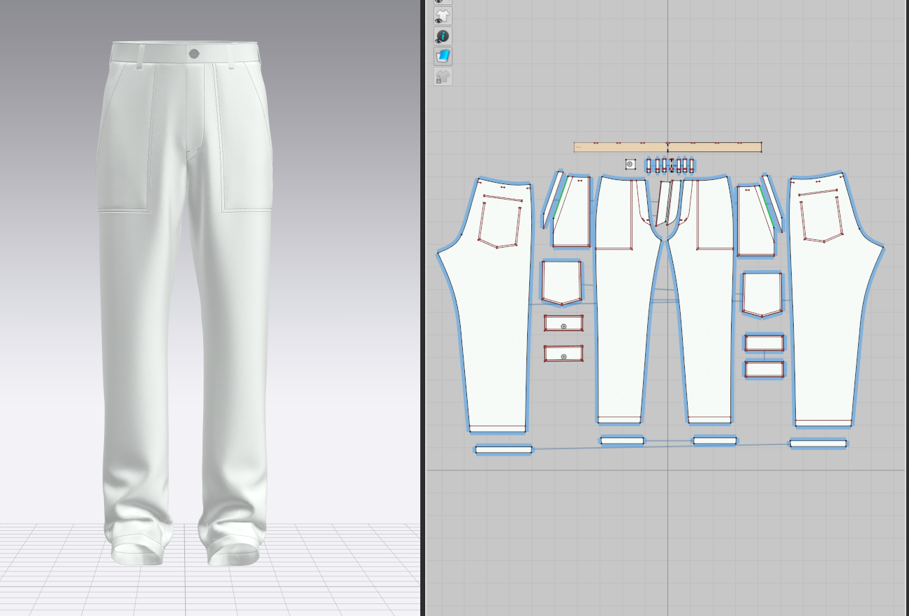 Men's Worker Pant 3d Model Marvelous Designer-Clo3d-fbx-obj-Zprj