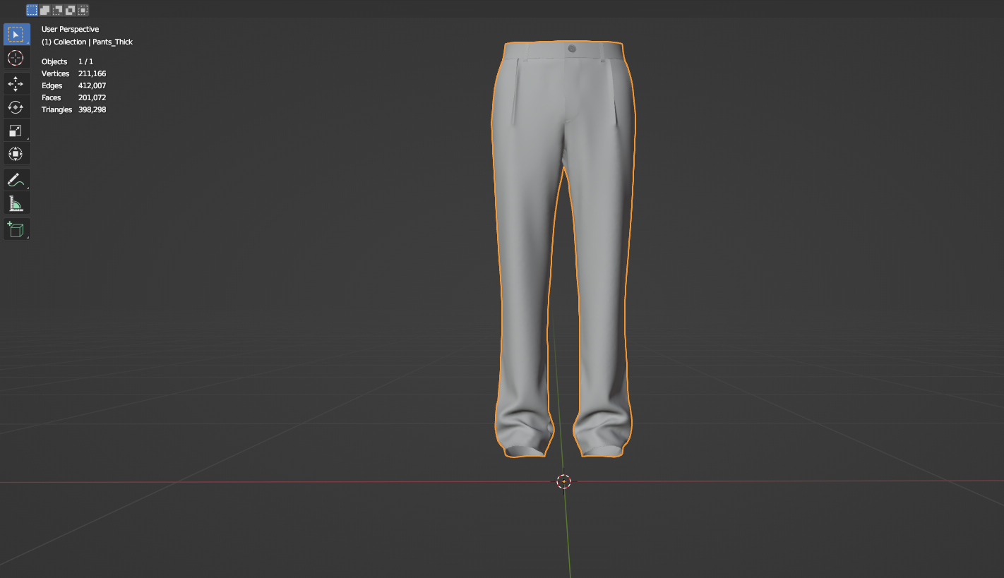 Men's Single Pleat Pant 3d Model Marvelous Designer-Clo3d-fbx-obj-Zprj