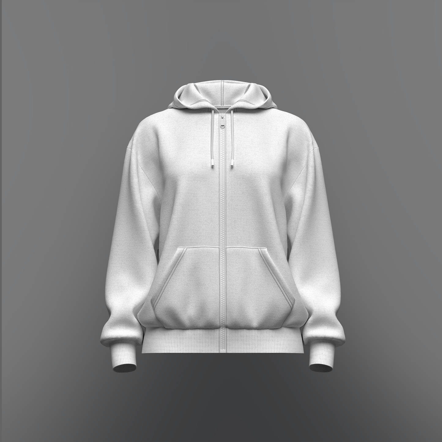 Women's Oversized Hoodie Set in Zip And Pocket 3d Model Marvelous Designer-Clo3d-fbx-obj-Zprj