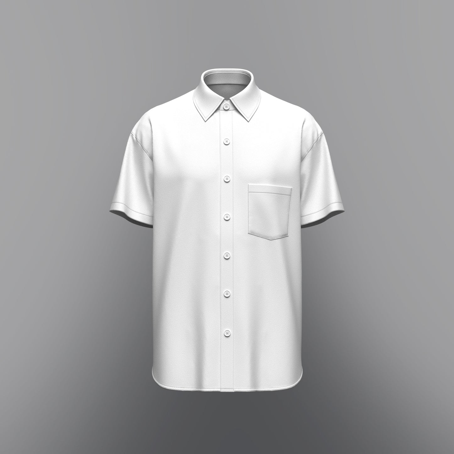 Men's Loose Fit Half Slv Shirt 3d Model Marvelous Designer-Clo3d-fbx-obj-Zprj