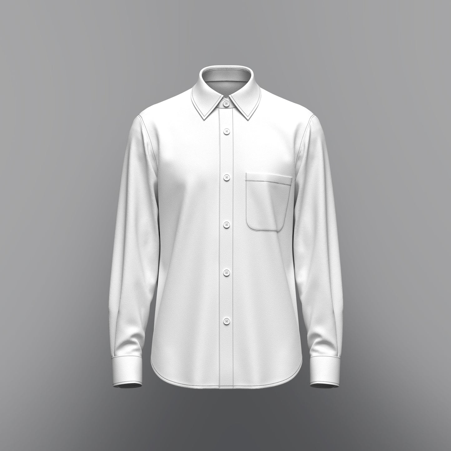 Men's Loose Fit Full Slv Shirt 3d Model Marvelous Designer-Clo3d-fbx-obj-Zprj