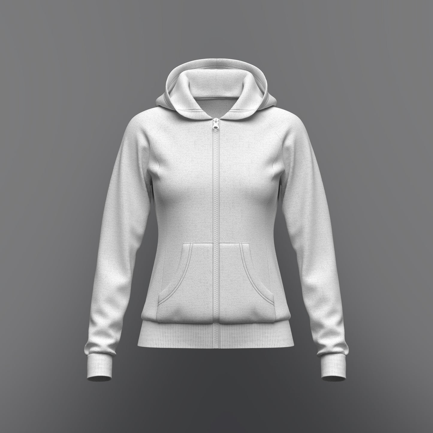 Women's Front Zip Hoodie 3d Model Marvelous Designer-Clo3d-fbx-obj-Zprj
