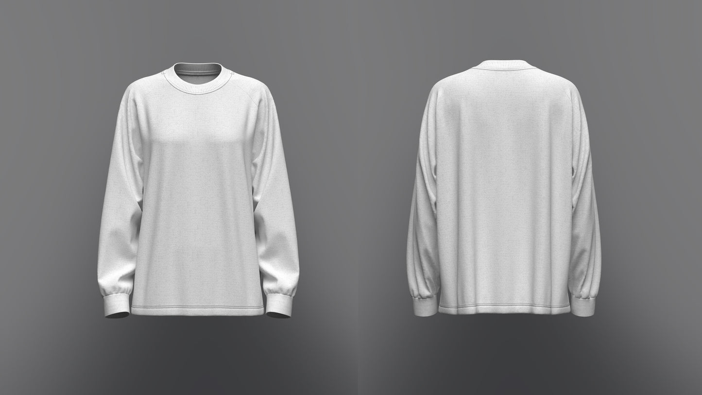 Women's Oversized T-Shirt 3d Model Marvelous Designer-Clo3d-fbx-obj-Zprj