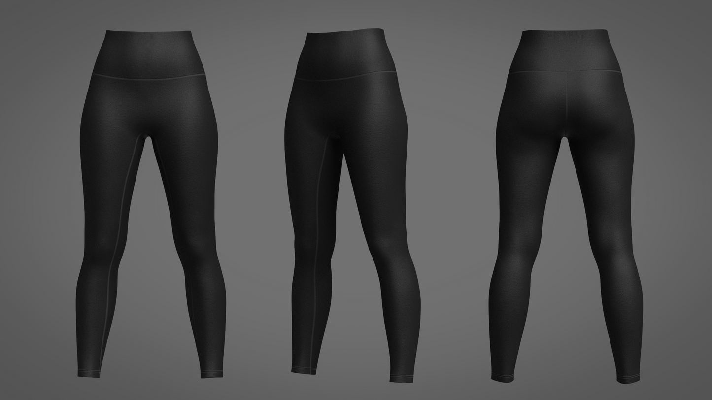 Legging 3d Model Marvelous Designer-Clo3d-fbx-obj-Zprj