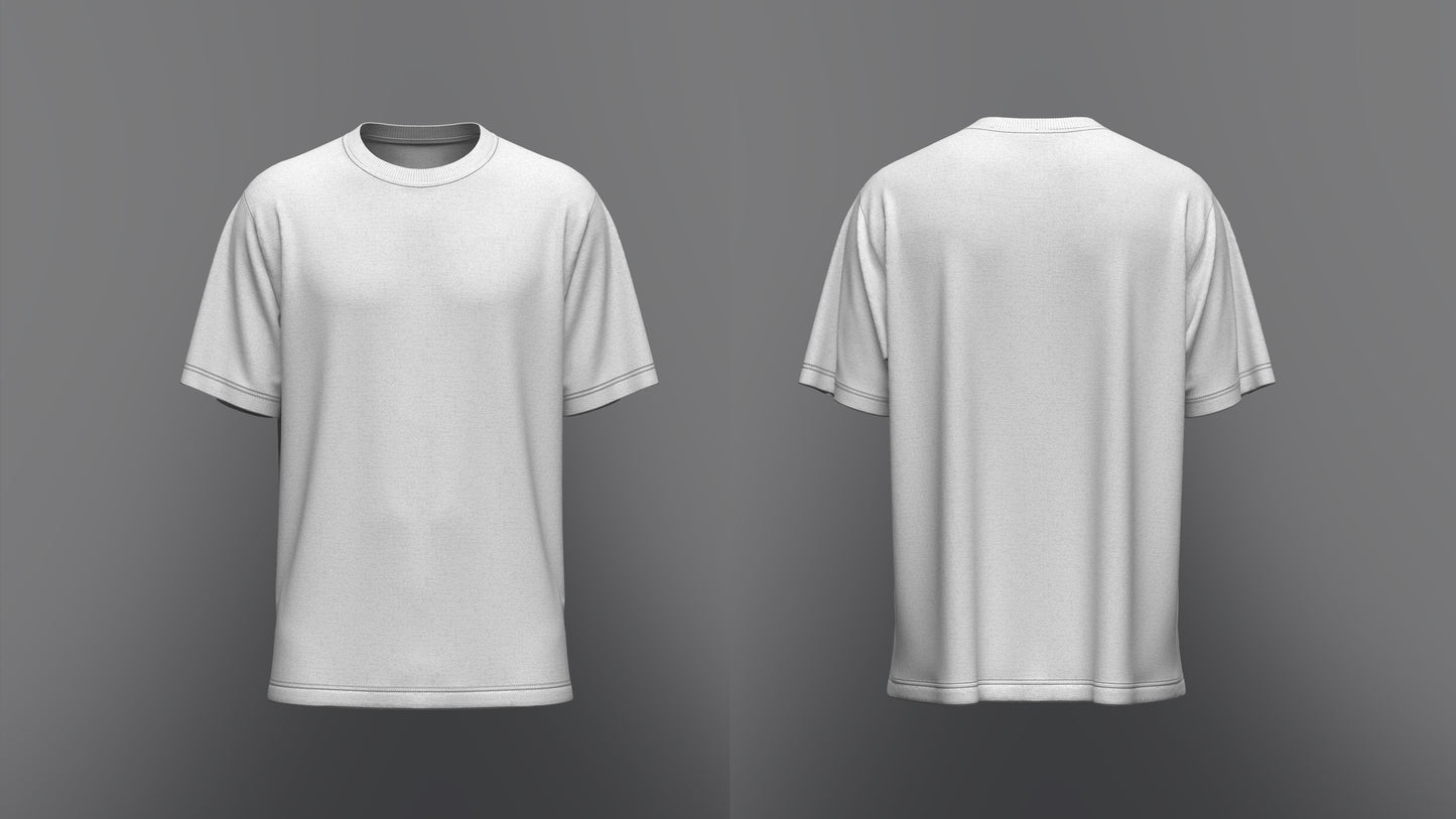 Men's Regular Fit T-Shirt 3d Model Marvelous Designer-Clo3d-fbx-obj-Zprj