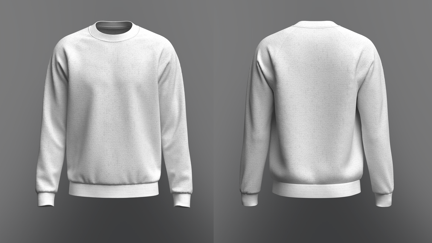 Men's Sweatshirt 3d Model Marvelous Designer-Clo3d-fbx-obj-Zprj