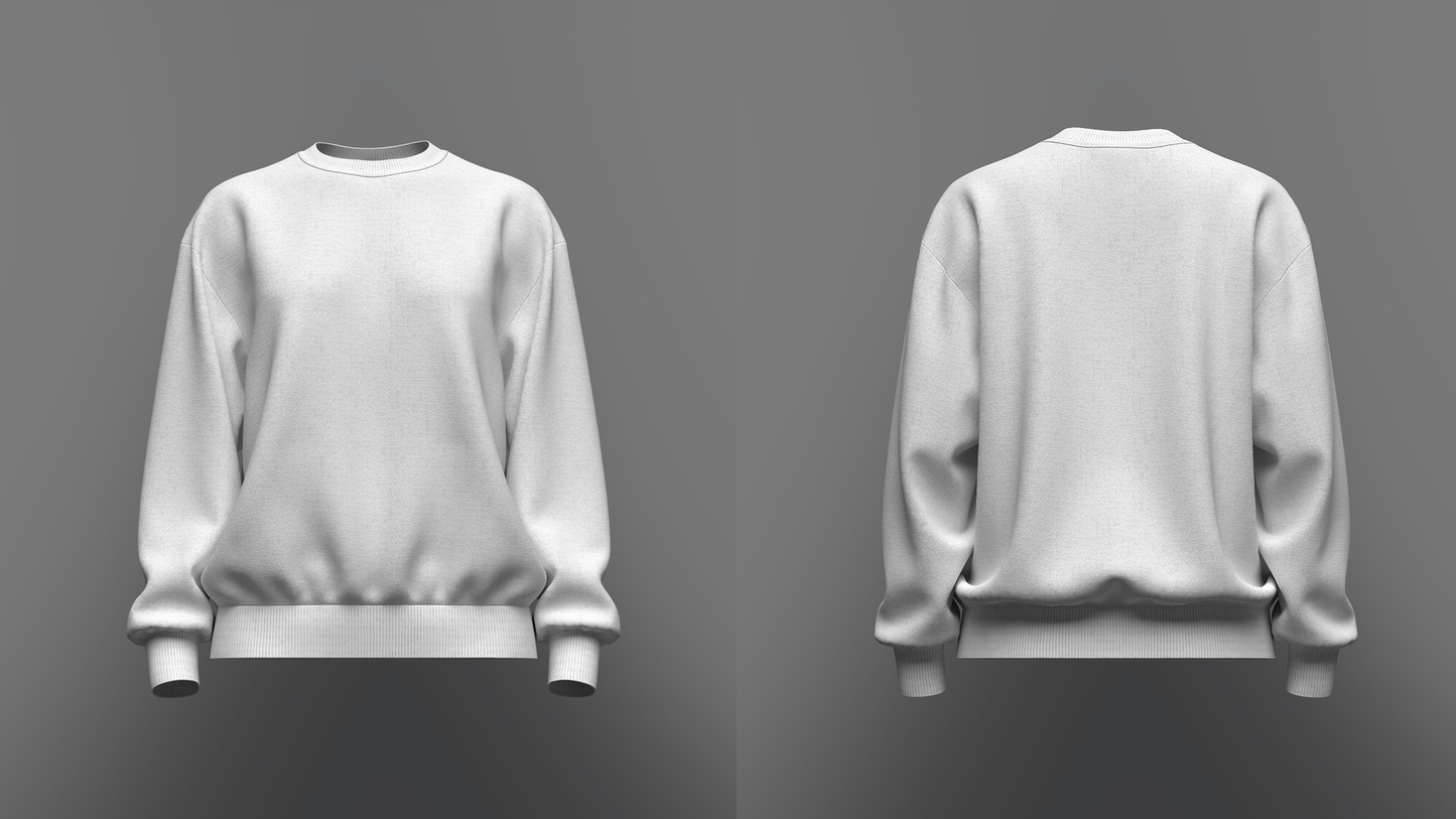 Women's Sweatshirt Oversized Set In 3d Model Marvelous Designer-Clo3d-fbx-obj-Zprj