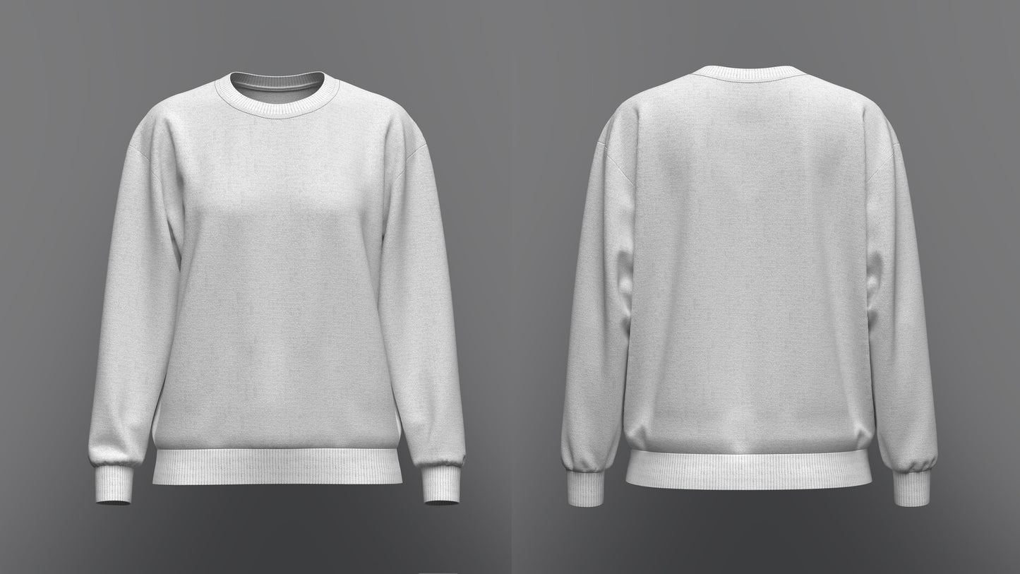 Women's Loose fit Sweatshirt 3d Model Marvelous Designer-Clo3d-fbx-obj-Zprj