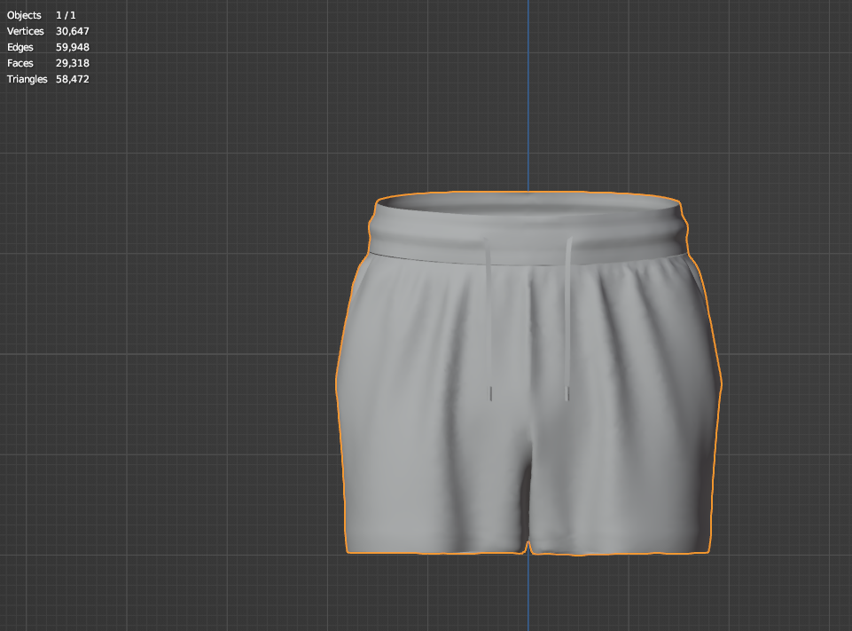 Men's Ribbed Shorts 3d Model Marvelous Designer-Clo3d-fbx-obj-Zprj