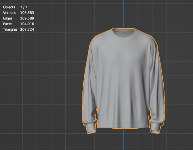 Men's Oversized Full Sleeve T-shirt 3d Model Marvelous Designer-Clo3d-fbx-obj-Zprj
