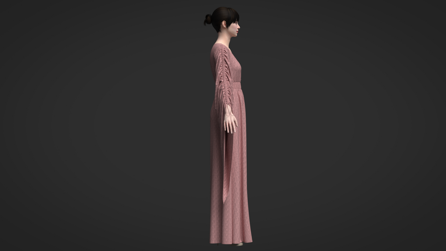 Elf Dress 2 3d Model Marvelous Designer-Clo3d-fbx-obj-Zprj