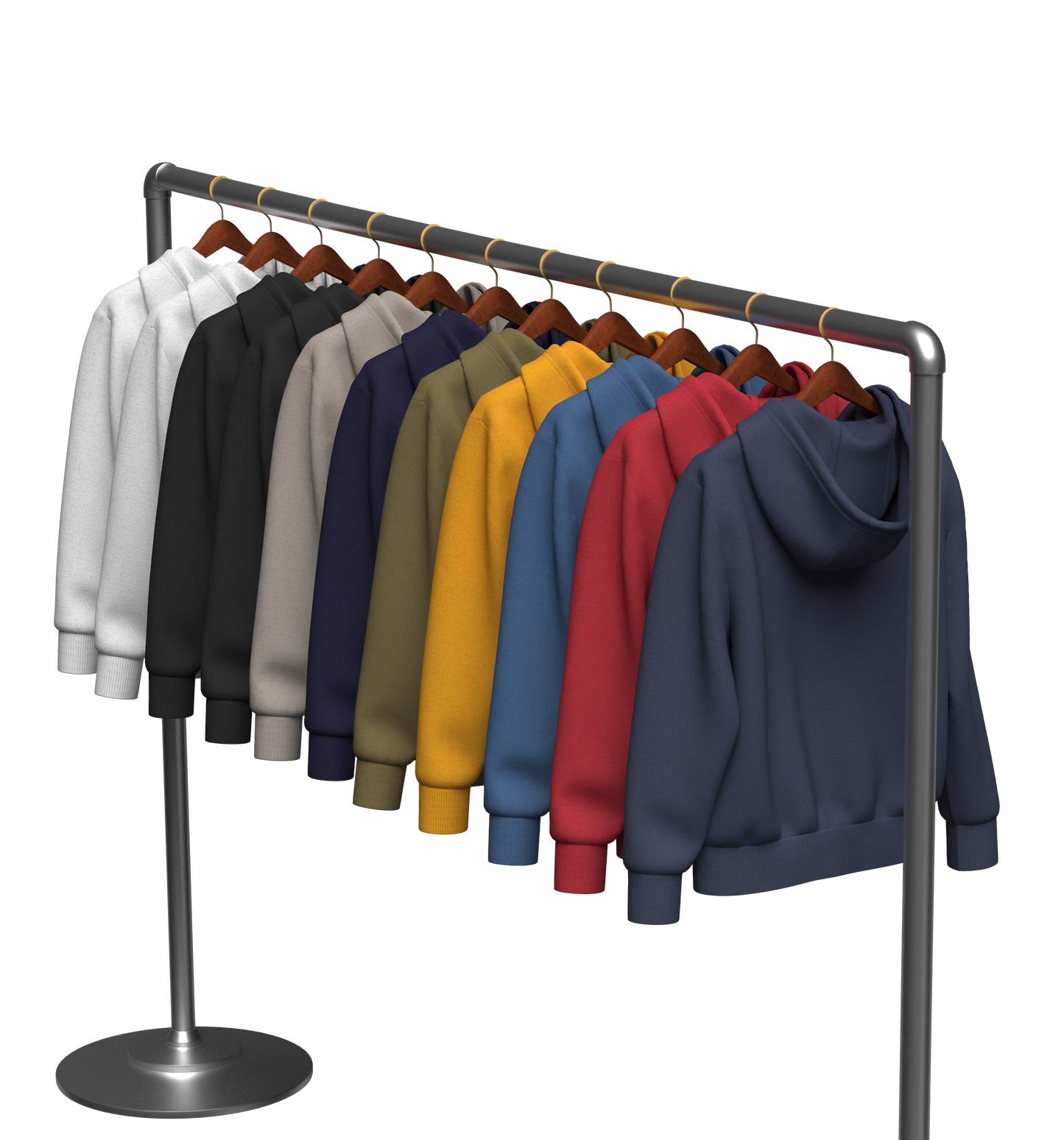 Hoodie On Steel Rack 3d Model Marvelous Designer-Clo3d-fbx-obj-Zprj