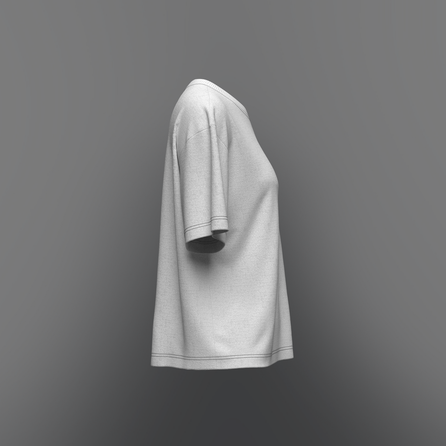 Women Half Sleeve Loose Fit T-Shirt 3d Model Marvelous Designer-Clo3d-fbx-obj-Zprj