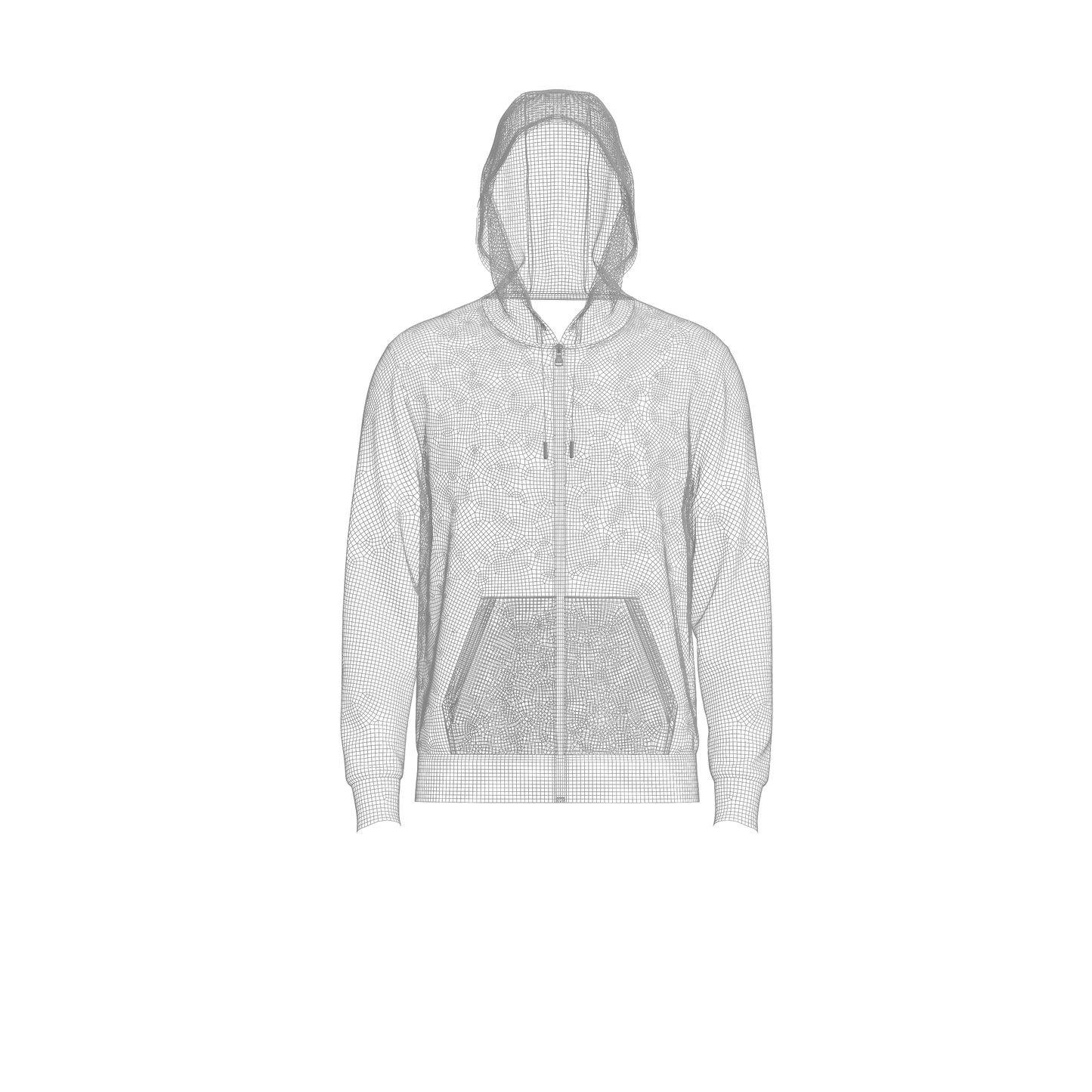 Male Front Zip Hoodie Hood Up 3d Model Marvelous Designer-Clo3d-fbx-obj-Zprj