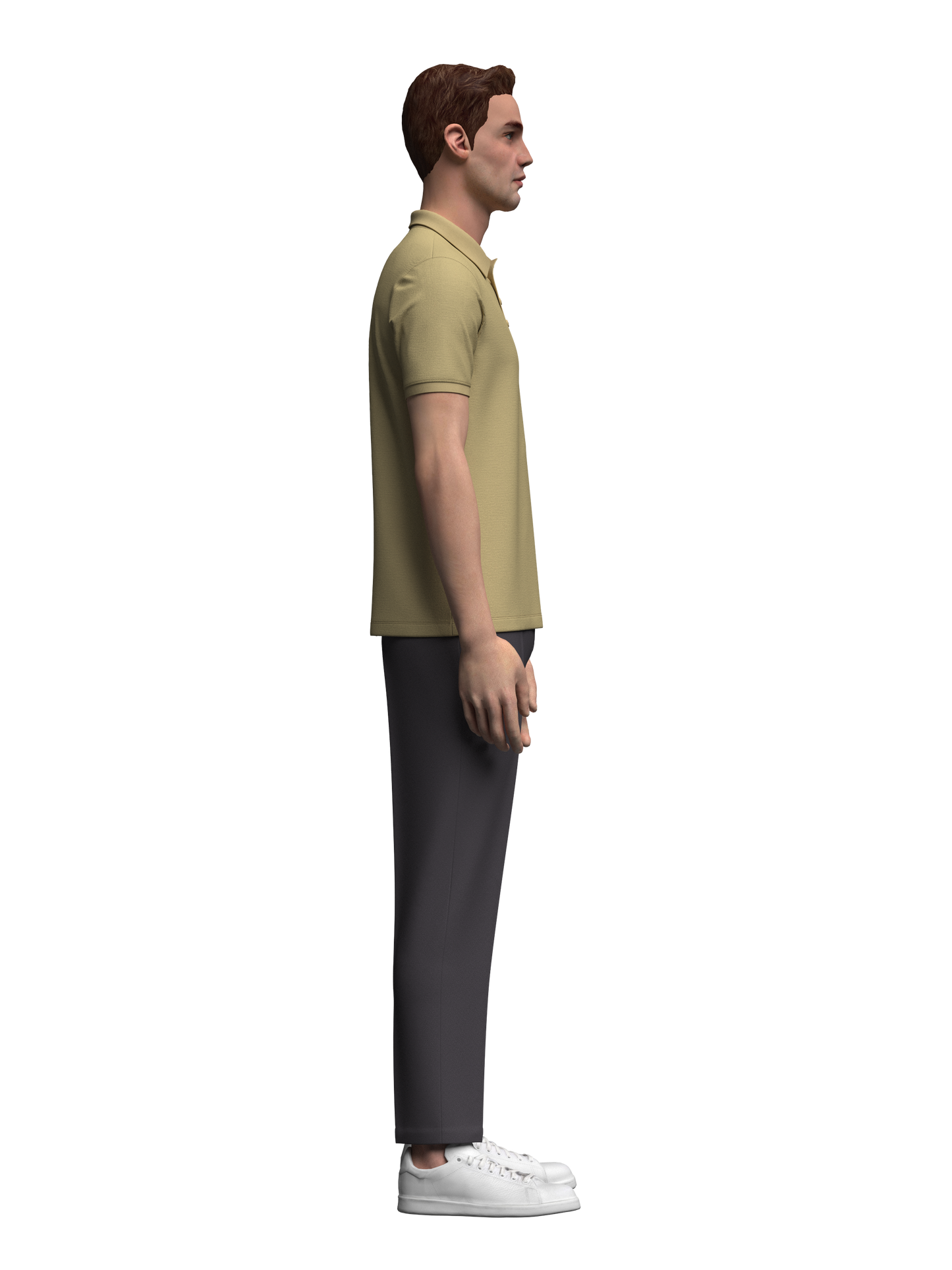 Male Polo and Pant outfit 3d Model Marvelous Designer-Clo3d-fbx-obj-Zprj