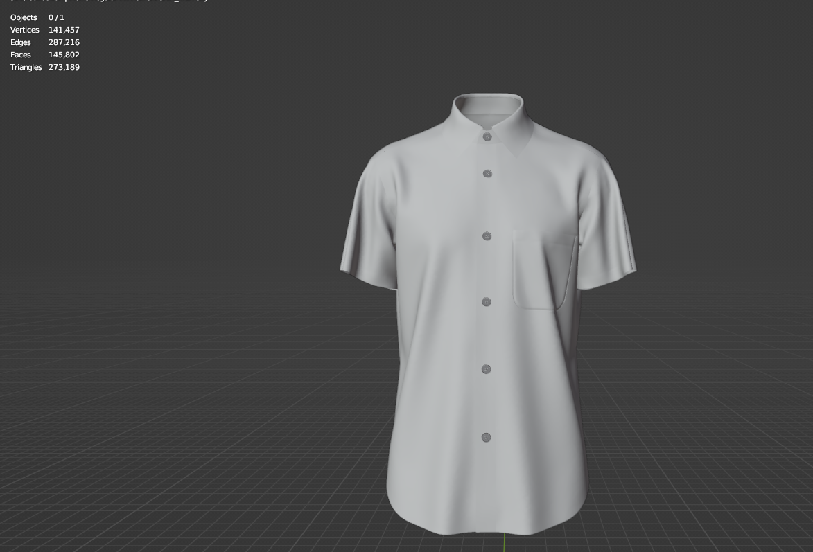 Men's Regular Fit Half Slv Shirt 3d Model Marvelous Designer-Clo3d-fbx-obj-Zprj