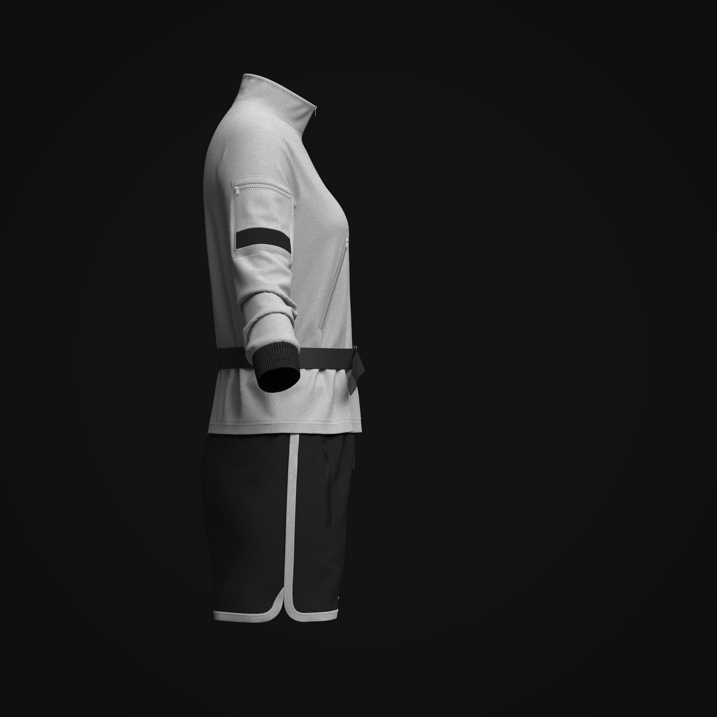 Womens Jacket And Shorts Outfit 3d Model Marvelous Designer-Clo3d-fbx-obj-Zprj