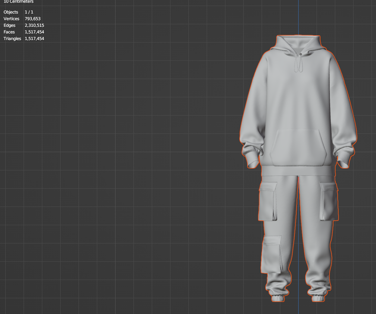 Women Oversized Hoodie and Cargo Pant Outfit 3d Model Marvelous Designer-Clo3d-fbx-obj-Zprj
