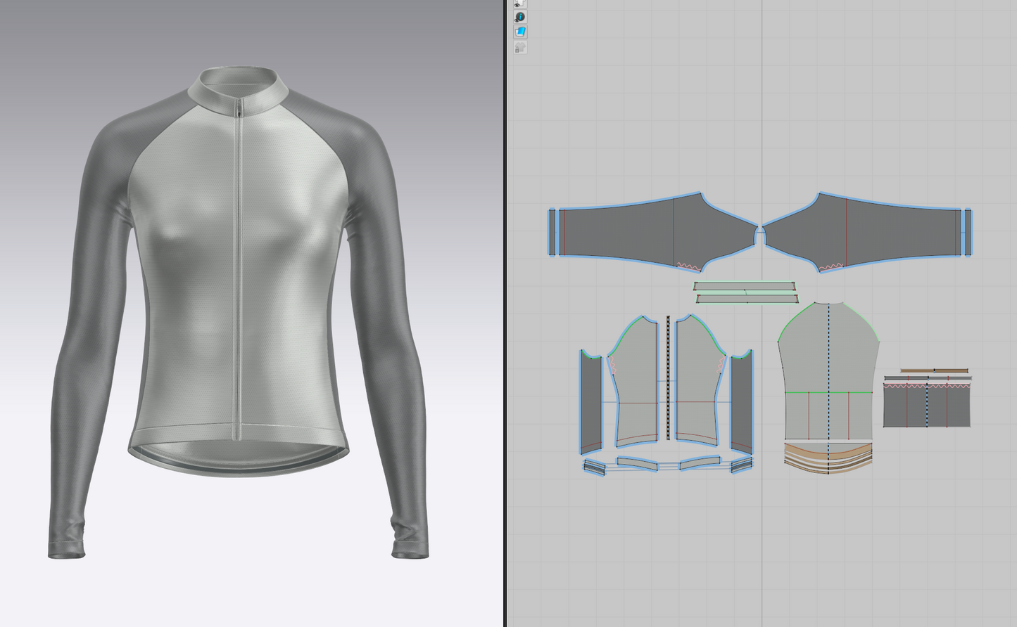 Women Full Sleeve Raglan Jersey 3d Model Marvelous Designer-Clo3d-fbx-obj-Zprj