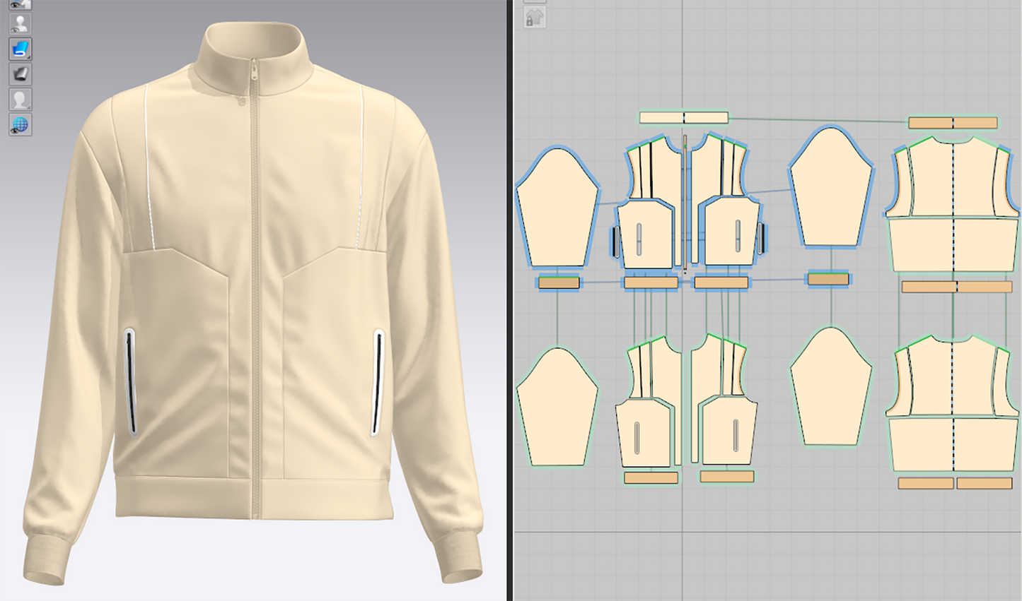 Men's Jacket 3d Model Marvelous Designer-Clo3d-fbx-obj-Zprj
