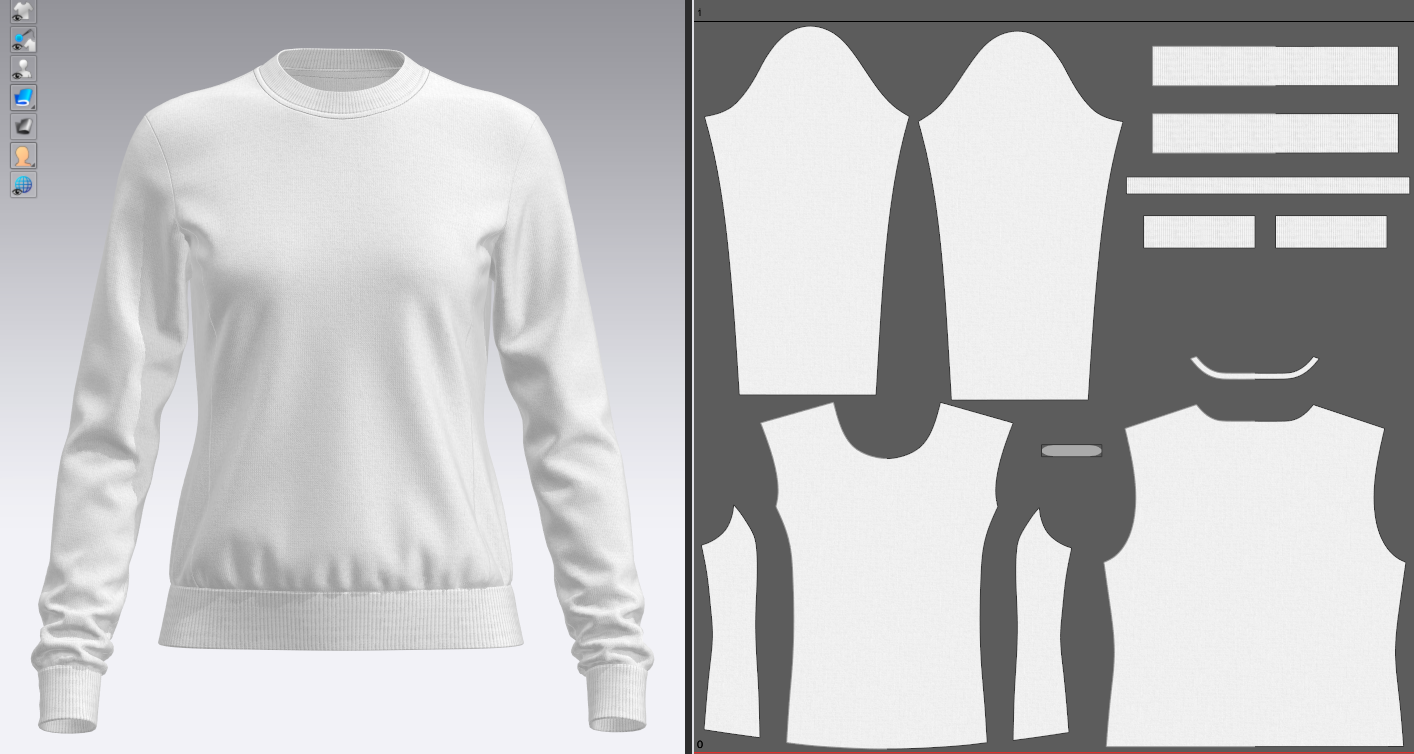 Women's Sweatshirt 3d Model Marvelous Designer-Clo3d-fbx-obj-Zprj