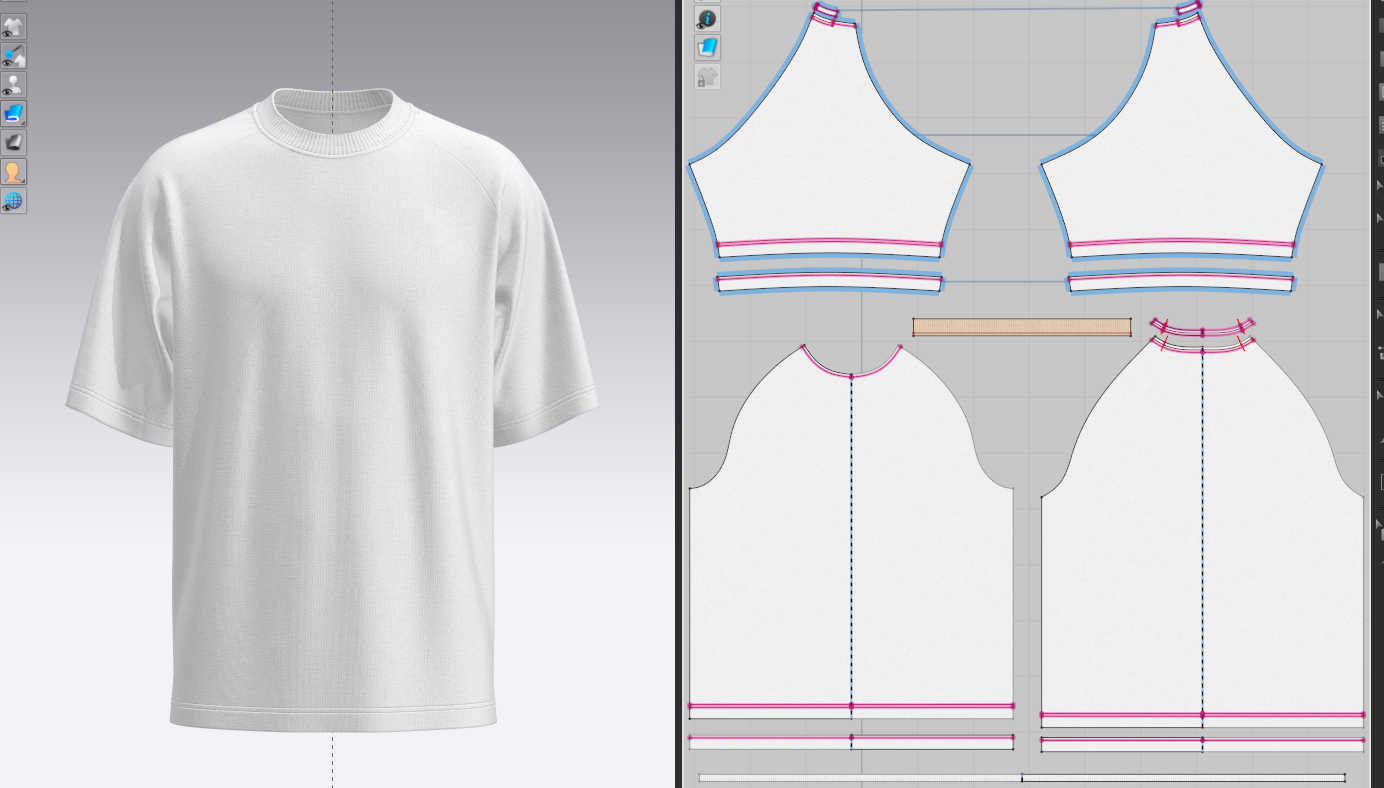 Men's Oversized Raglan T-shirt 3d Model Marvelous Designer-Clo3d-fbx-obj-Zprj