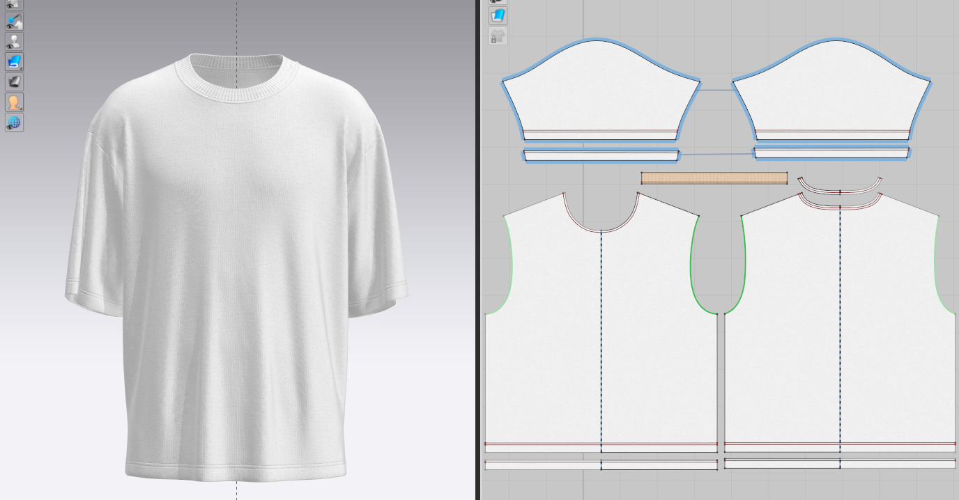 Men's Oversized T-shirt 3d Model Marvelous Designer-Clo3d-fbx-obj-Zprj