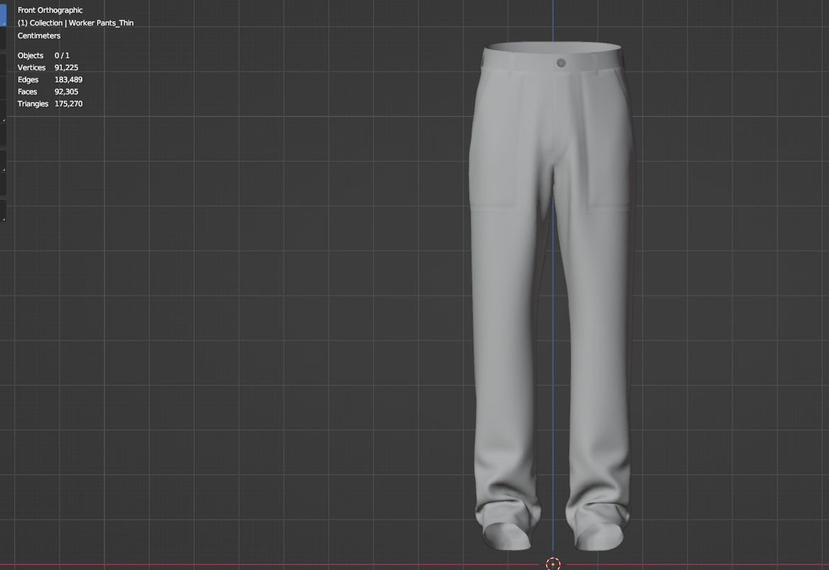 Men's Worker Pant 3d Model Marvelous Designer-Clo3d-fbx-obj-Zprj
