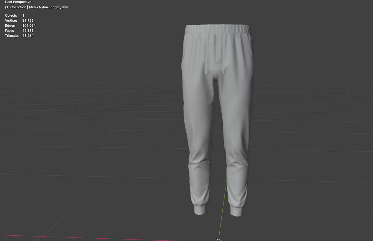 Men's Nylon Jogger 3d Model Marvelous Designer-Clo3d-fbx-obj-Zprj