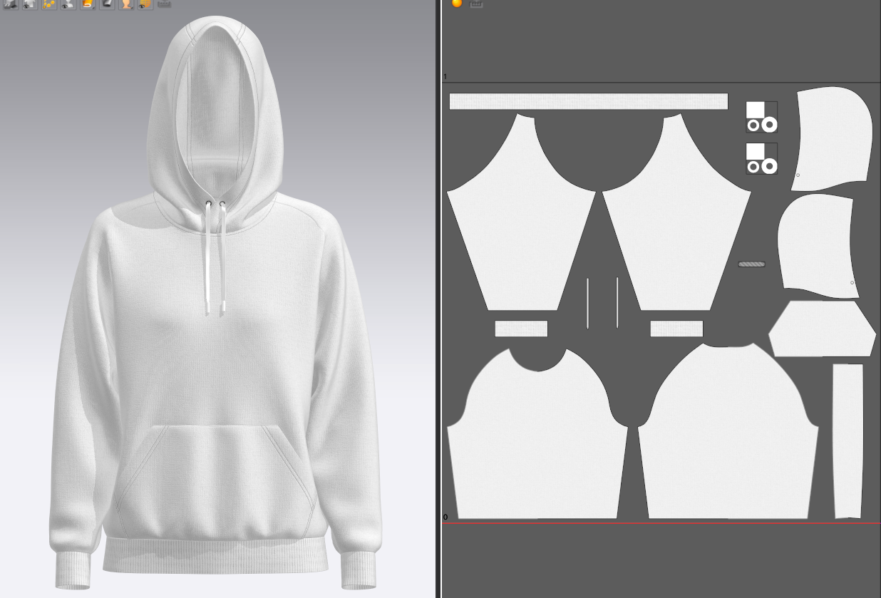 Women Raglan Sleeve Hoodies 3d Model Marvelous Designer-Clo3d-fbx-obj-Zprj