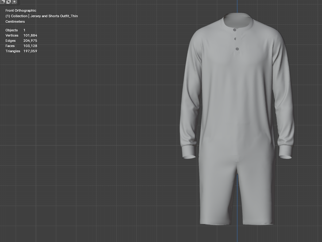 Men's Jersey and Shorts Outfit 3d Model Marvelous Designer-Clo3d-fbx-obj-Zprj