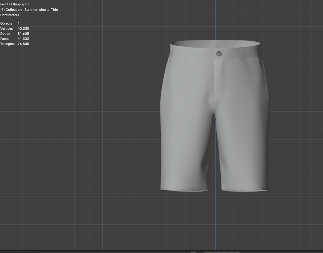 Summer Shorts 3d Model Marvelous Designer-Clo3d-fbx-obj-Zprj