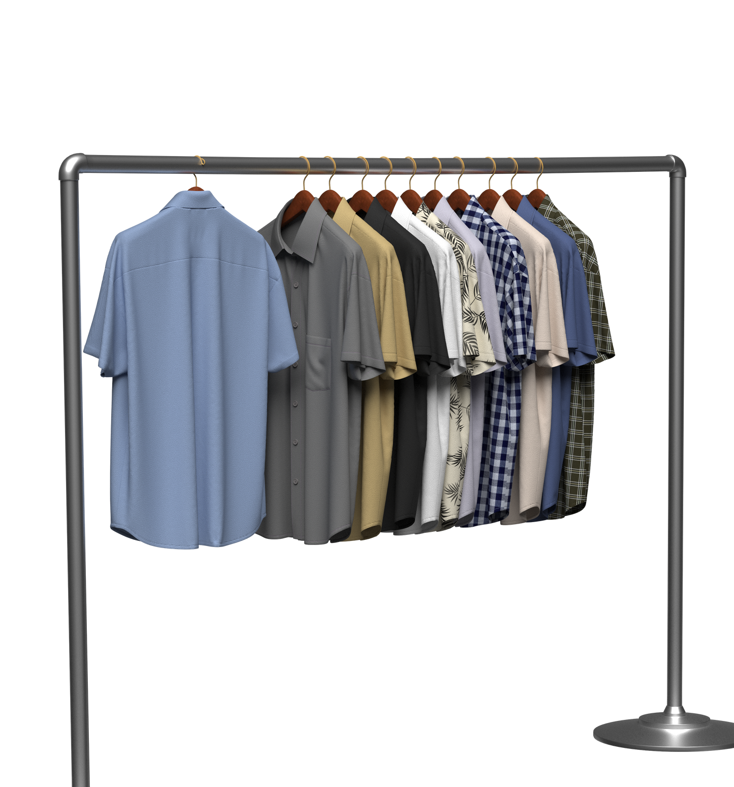 Shirt On Steel Hanger 3d Model Marvelous Designer-Clo3d-fbx-obj-Zprj