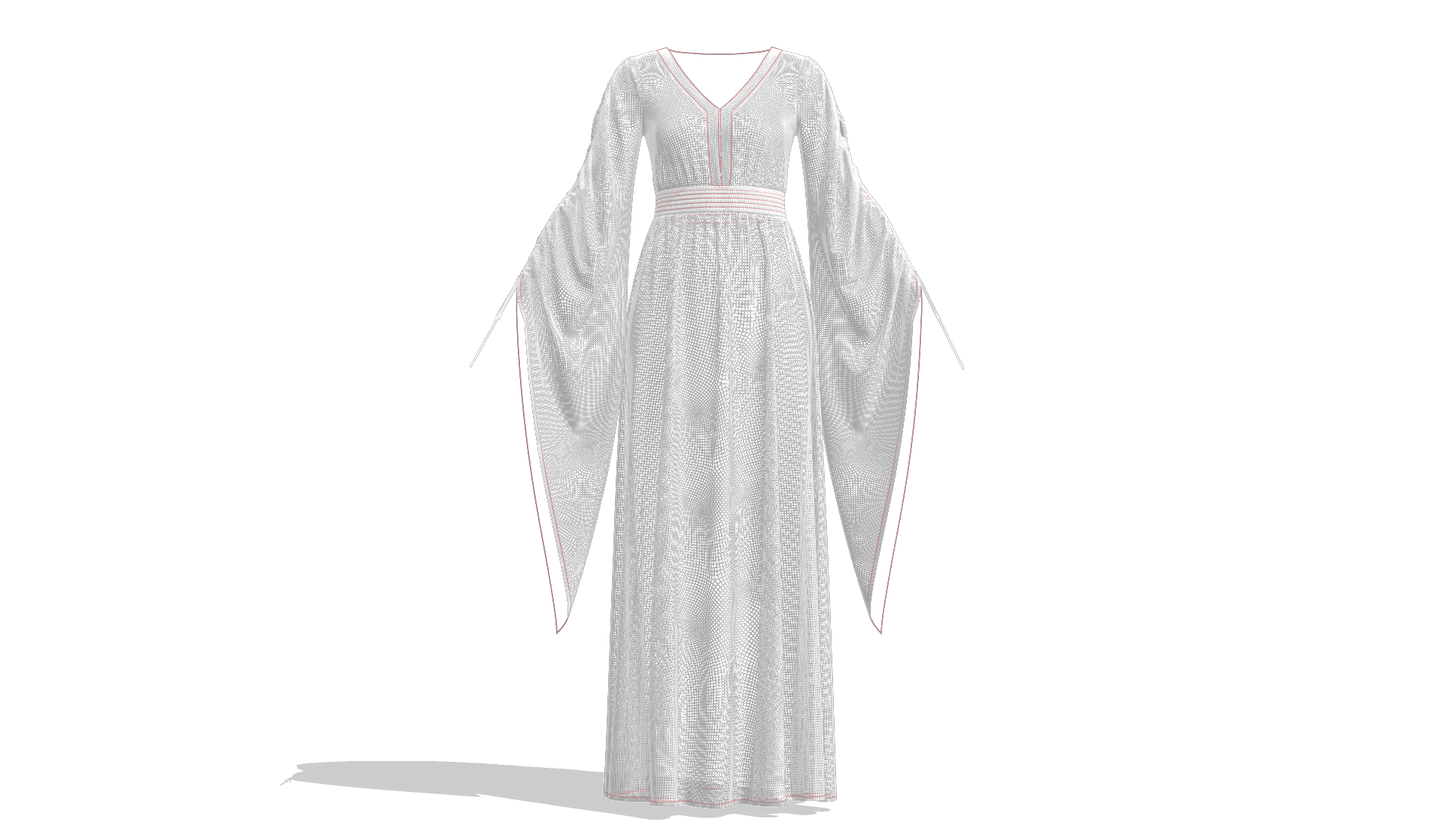Elf Dress 2 3d Model Marvelous Designer-Clo3d-fbx-obj-Zprj