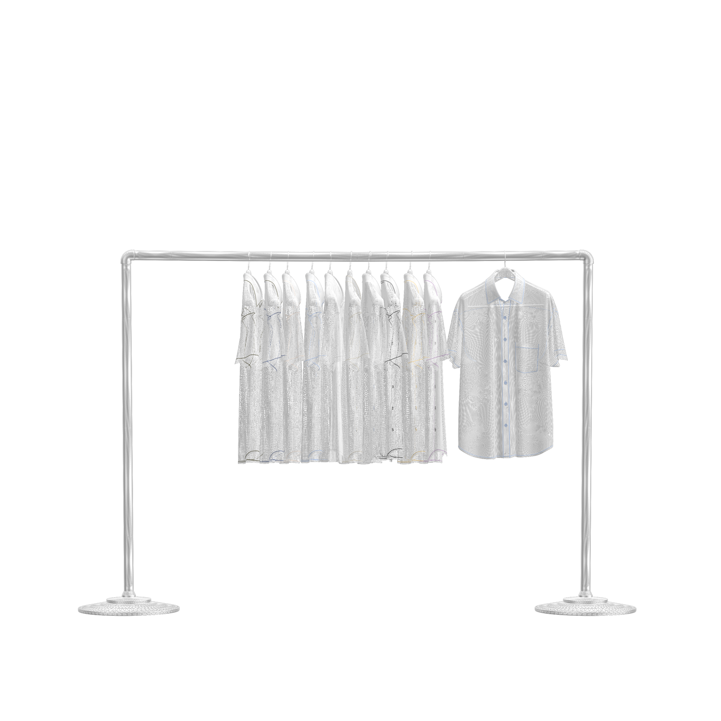 Shirt On Steel Hanger 3d Model Marvelous Designer-Clo3d-fbx-obj-Zprj