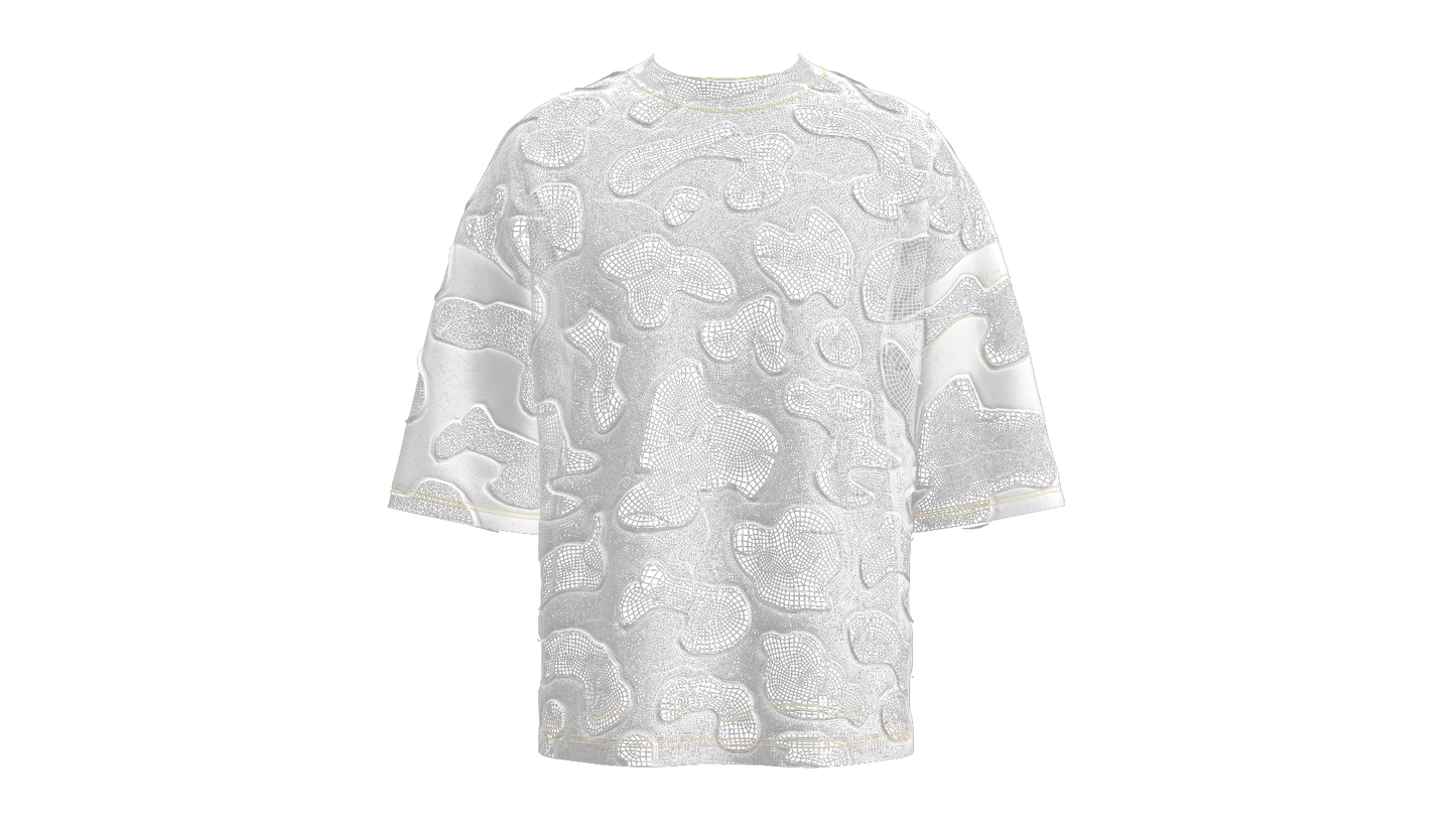 Men's Oversized T-Shirt Patchwork 3d Model Marvelous Designer-Clo3d-fbx-obj-Zprj