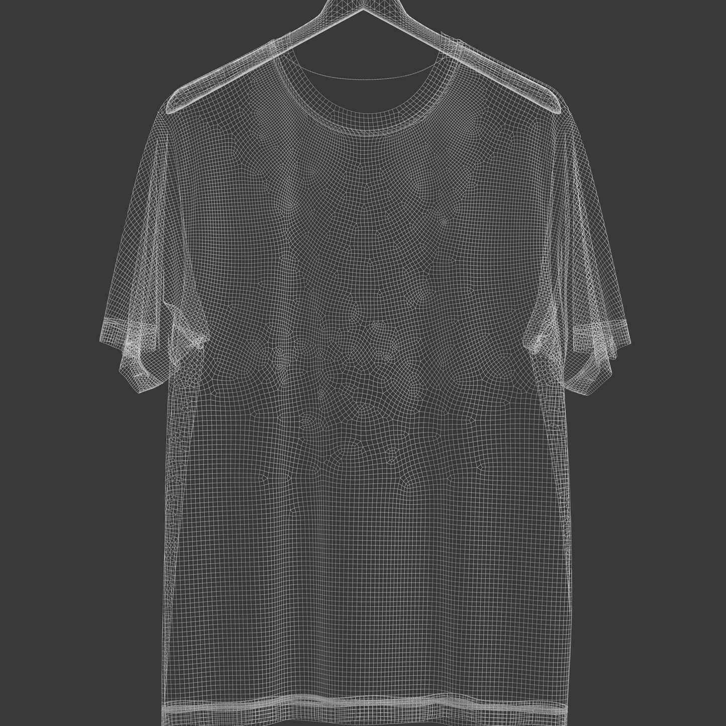 T-shirt on Hanger 3d Model Marvelous Designer-Clo3d-fbx-obj-Zprj