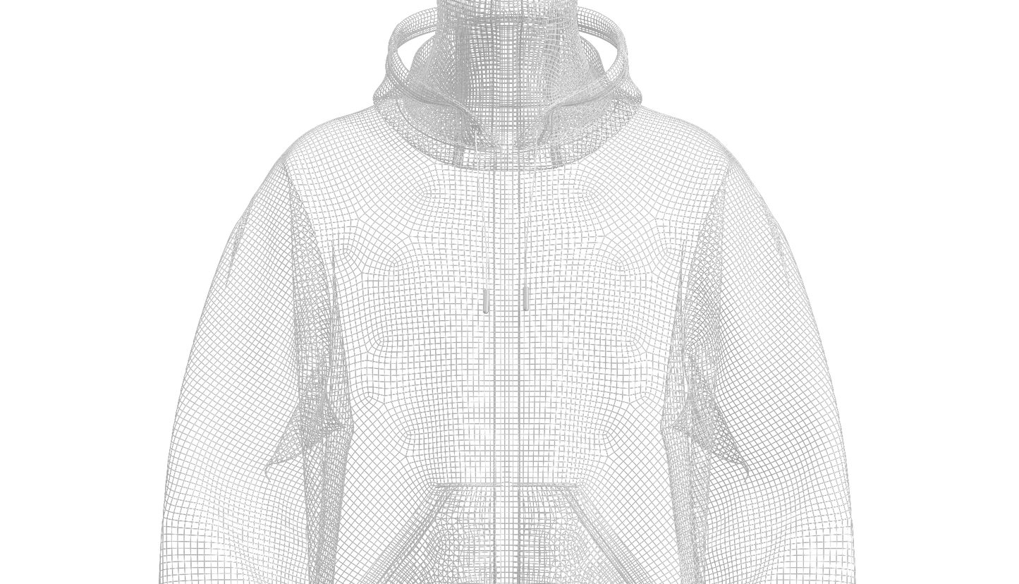 Male Oversized Balaclava Hoodie 3d Model Marvelous Designer-Clo3d-fbx-obj-Zprj