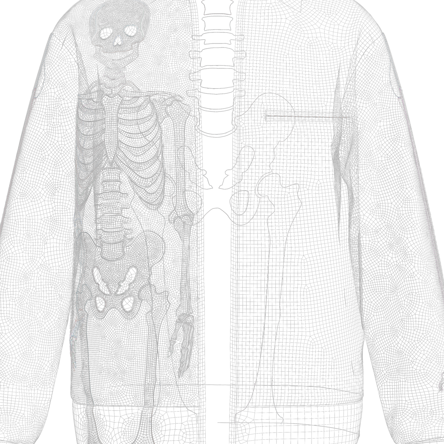Men's Skeleoton Jacket 3d Model Marvelous Designer-Clo3d-fbx-obj-Zprj