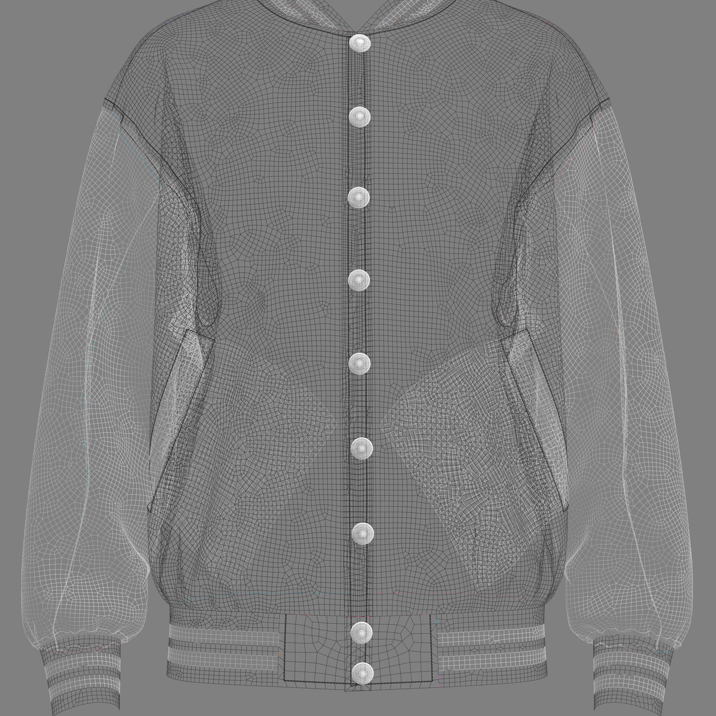 Men's Oversized Varsity Jacket 3d Model Marvelous Designer-Clo3d-fbx-obj-Zprj