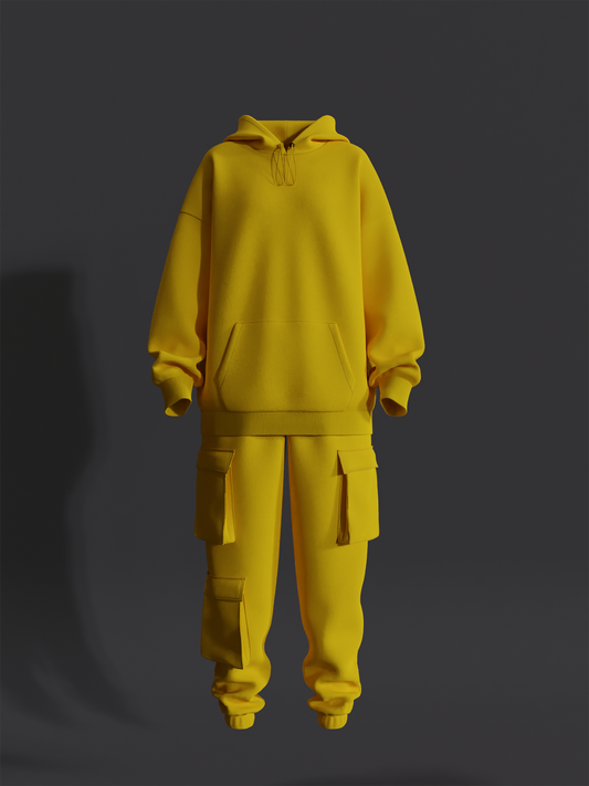 Women Oversized Hoodie and Cargo Pant Outfit 3d Model Marvelous Designer-Clo3d-fbx-obj-Zprj