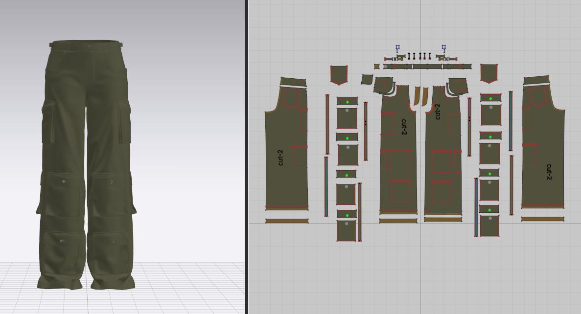 Women's Cargo Pant 3d Model Marvelous Designer-Clo3d-fbx-obj-Zprj