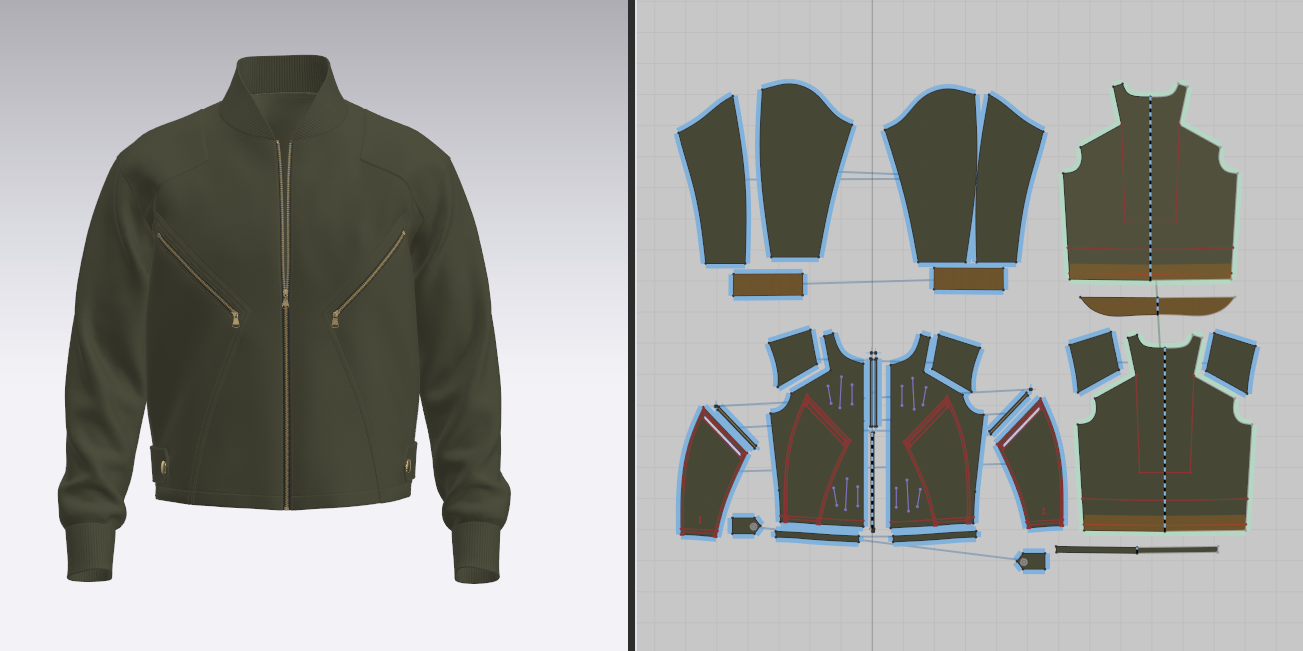Men's Bomber Jacket 3d Model Marvelous Designer-Clo3d-fbx-obj-Zprj