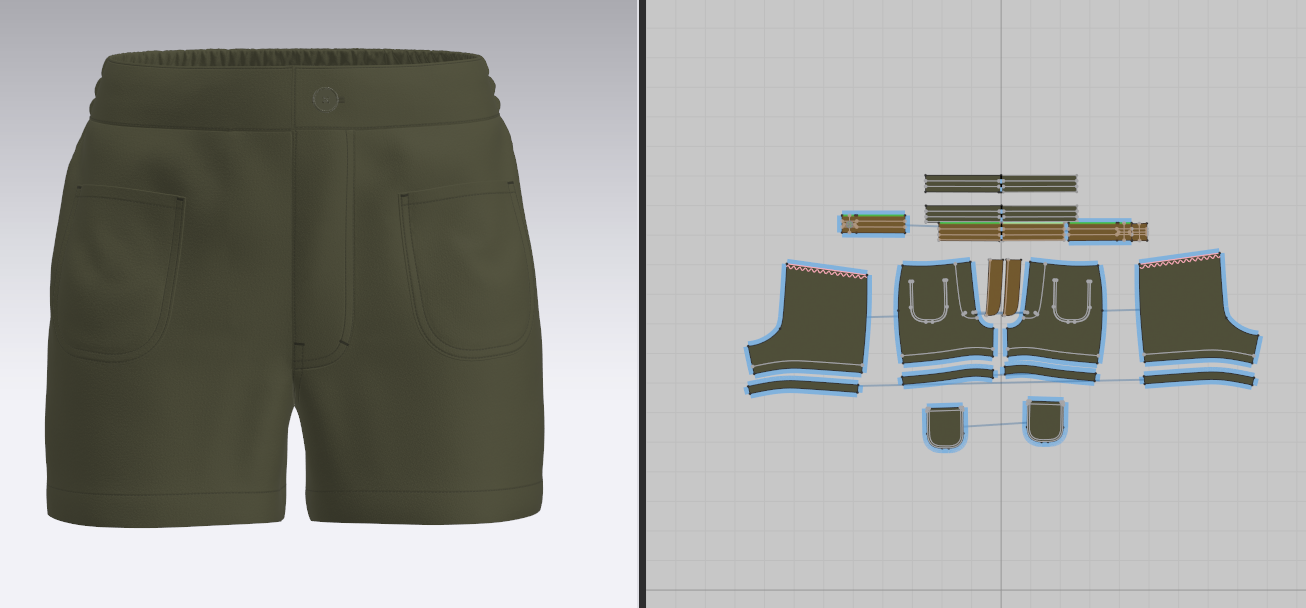 Women's Shorts 3d Model Marvelous Designer-Clo3d-fbx-obj-Zprj