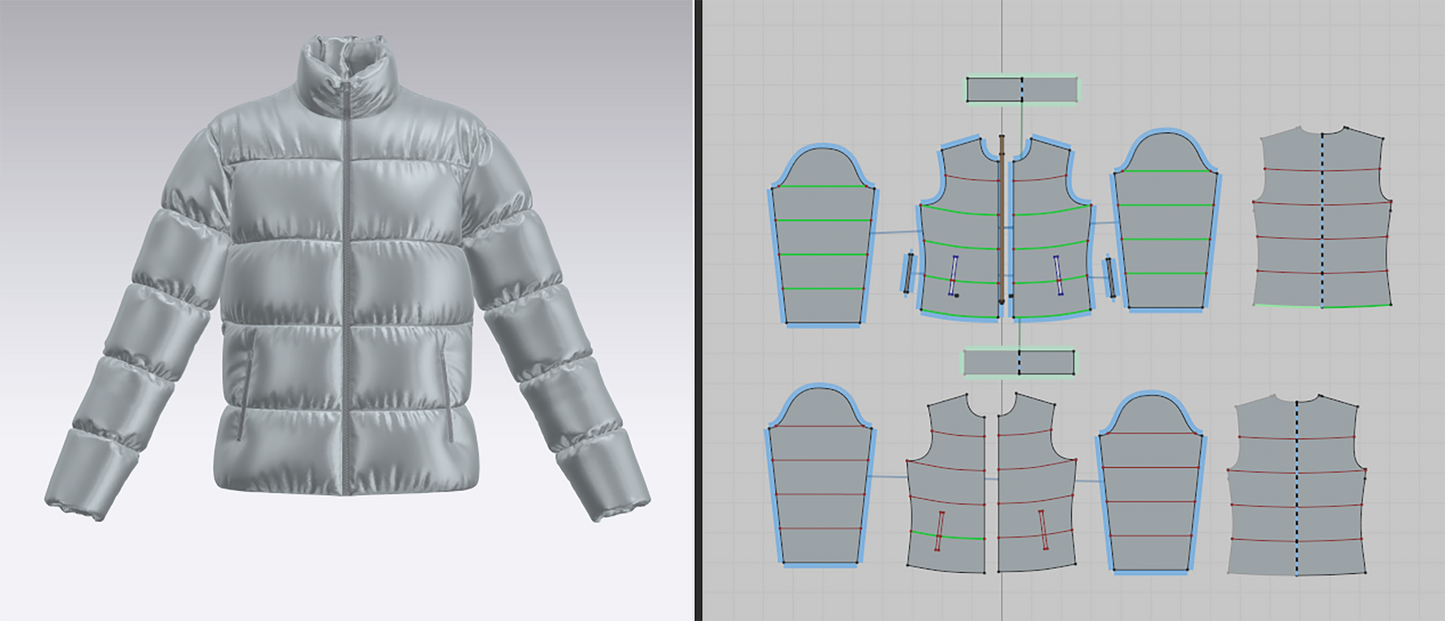 Women's Puffer Jacket 3d Model Marvelous Designer-Clo3d-fbx-obj-Zprj