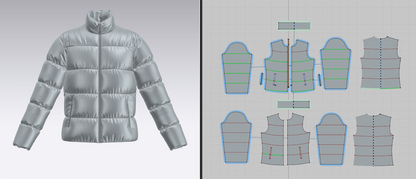 Women's Puffer Jacket 3d Model Marvelous Designer-Clo3d-fbx-obj-Zprj