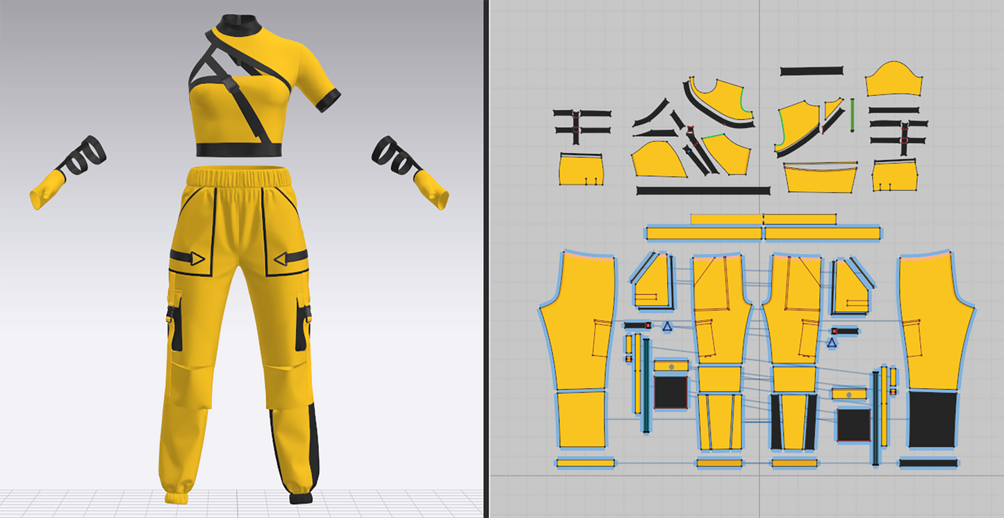 Women Outfit 3d Model Marvelous Designer-Clo3d-fbx-obj-Zprj