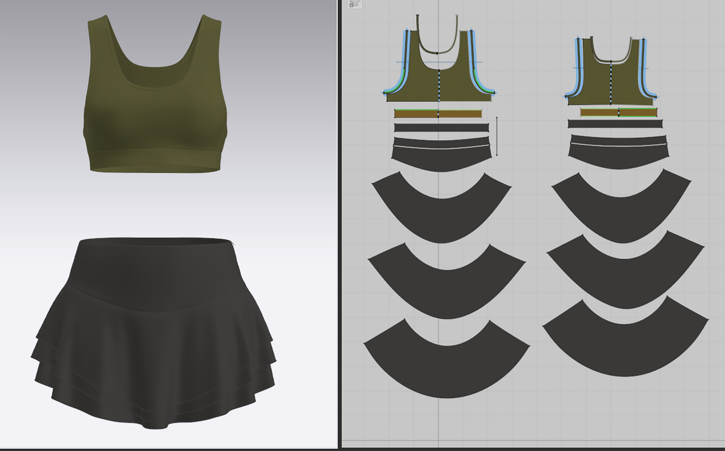Woman Sports wear 3d Model Marvelous Designer-Clo3d-fbx-obj-Zprj